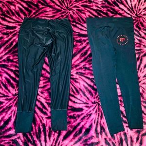 Black spandex pants shorts.